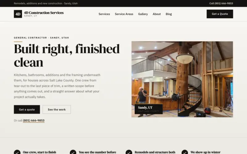 Website we built for a remodeling contractor
