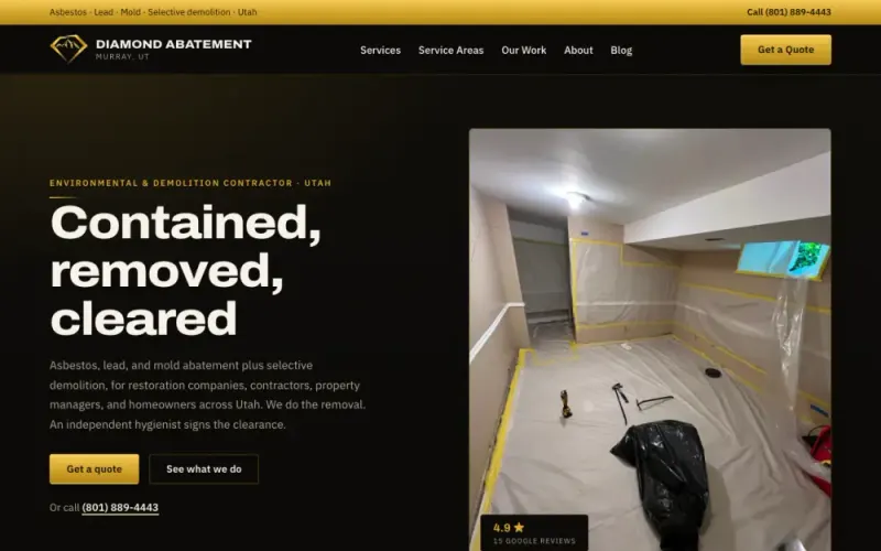 Website we built for an abatement contractor