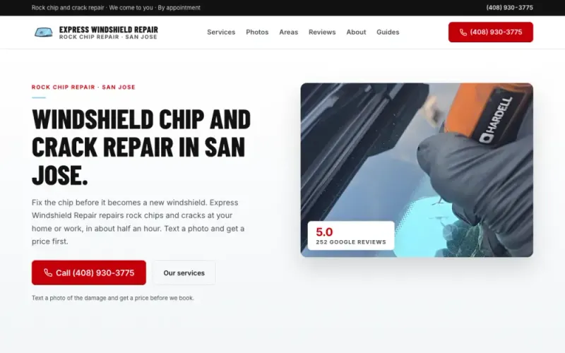 Website we built for a windshield repair company