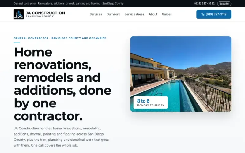 Website we built for a remodeling contractor