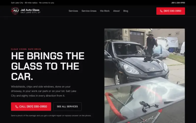 Website we built for a mobile auto glass company